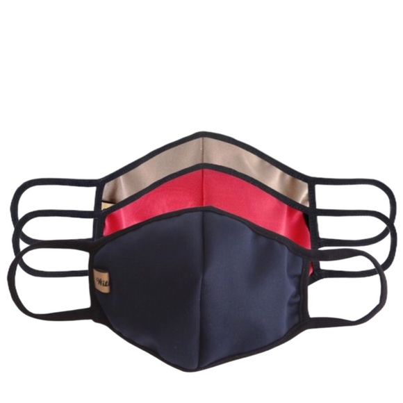 New! Filter Pocket! Mocha Cotton Lined Face Mask - Picture 6 of 7